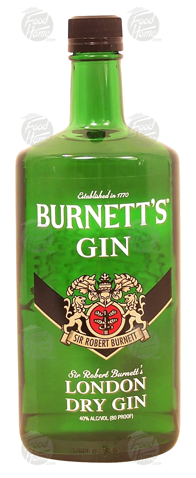 Burnett's  london dry gin, 40% alc. by vol. Full-Size Picture